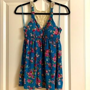 Floral babydoll tank
